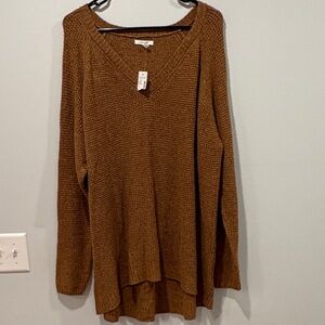 Maurices Cozy Brown V-Neck Sweater
